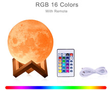 Load image into Gallery viewer, 3D MOON LAMP