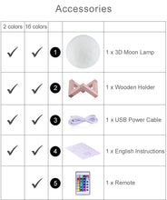Load image into Gallery viewer, 3D MOON LAMP